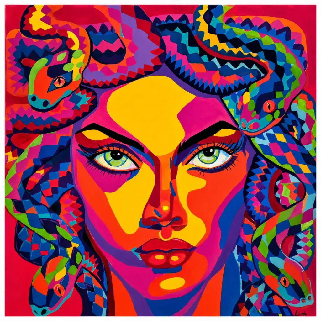 Medusa - Canvas print (60x60)
